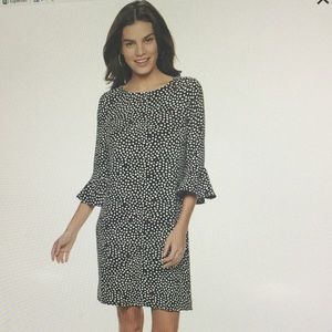 Women's ELLE™ Bell-Sleeve Crepe Shift Dress